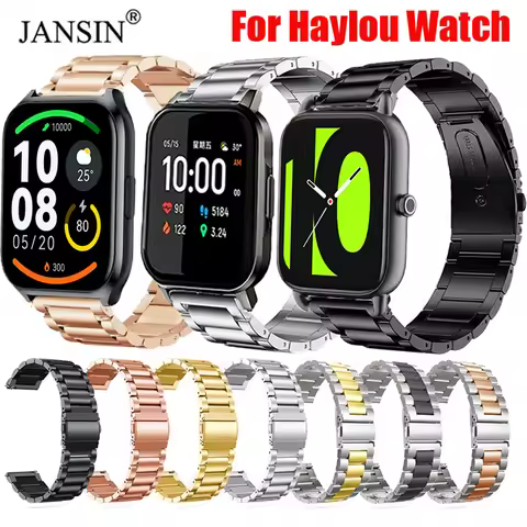 Stainless Steel Band For Haylou LS02 LS04 LS05 R8 S8 Metal Bracelet For Haylou Solar Plus RT3 RT2 RS