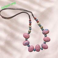 [COD] Ceramics Beaded Necklace, Simple Choker Colored Beads Necklace, Fashion Exaggerate Jewelry Vac