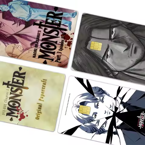 N-Naoki Urasawa S Monster Anime Classic Vintage Various Anime Bank Credit Cards Bus Pass Stickers Co