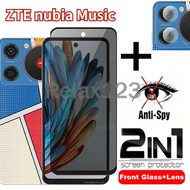 2in1 For ZTE nubia Music 4G Tempered Glass Privacy For ZTE nubia Music 4G ZTE nubiaMusic 4G 2024 Scr
