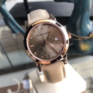 C0D In stock!!! 100% AUTHENTIC BURBERRY WOMEN BU9131 ROSE GOLD BEIGE LEATHER STRAP WATCH