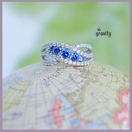 GRAVITY Thea Blue Zircon Ring Silver 925 Original Cincin Silver Cincin Perempuan Accessories 蓝色锆石 925 纯银 戒指