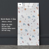 combo 50 Tấm dán tường giả đá thạch anh kích thước 30x60cm tráng nhôm mặt sau xốp dán tường nhựa