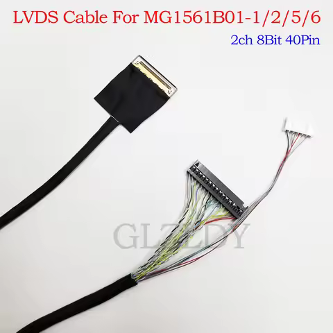 2ch 8bit 40pins 0.5mm lvds cable For CSOT MG1561B01-6 MG1561B01-2 LCD panel 1920*1080 Adjustable bac
