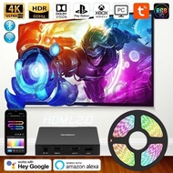 Immersion TV Backlight Strip with HDMI2.0 Sync Box, RGBIC LED Lights Sync with TV, Compatible with A