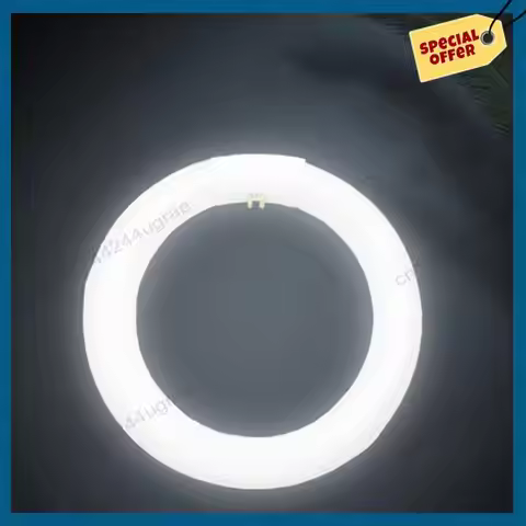 -A15I 2Pcs FC8T9/CW Circular Fluorescent Light Bulb,8Inch Round T9 22W Circline Bulbs Replacement Fo