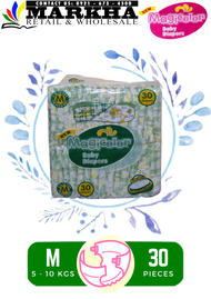 MAGIC COLOR CHECKERED MEDIUM DIAPER x30pcs