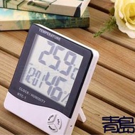 Y。。。青島水族。。。HTC-1電子式溫溼度計 溫度計 時鐘 日曆 鬧鐘溫濕度計==單感溫HTC1