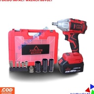 Impact Wrench Cordless 88V Yukido Mesin Pembuka Baut / Mesin Impek / Impek Batre / Impek 2 Batre