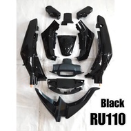 SUZUKI RU110 COVERSET COMPLETE COVER SET BODY CAVER KAVER BLACK RU 110