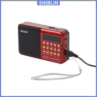SHIN   AM FM Radio Portable Radio With Telescopic Antenna Radio Rechargeable Speaker TF Card USB Player For Senior