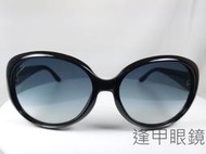 『逢甲眼鏡』GUCCI太陽眼鏡 亮面黑大圓框  深藍色鏡面  低調奢華格紋鏡腳【GG3594/K/S W6Z】