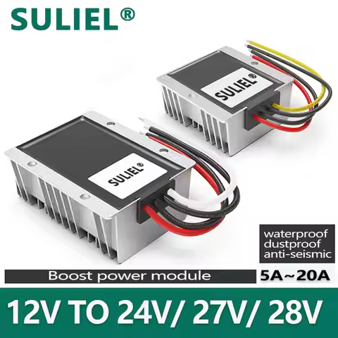 SULIEL 12V to 24V27V 28V 5A 8A 10A 15A 20A DC-DC boost converter voltage regulator boost power modul