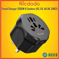 Mcdodo CA 454 Mobile Travel Charger 2500W 8 Sockets (US, EU, AU UK, CNX2) AC Converter Universal Mul