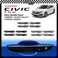 Honda Civic FC 2016 - 2021 GLOSSY Piano Black Door Handle Cover Trim Accessories 2017 2018 2019 2020