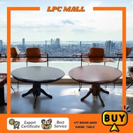 LPC Mall 2.5ft /3x5ft / 4ft /4.5ft Round Dining Table Murah Cantik Solid Rubber Wood Meje Makan Bula