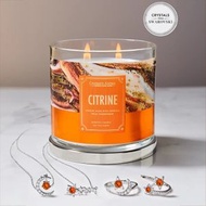Candle with jewelry Charmed Aroma 340g Swarovski 頸鏈 Citrine (平行進口貨品)