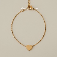 moska Love Pendant Bracelet with 18k Gold Platting in Adjustable Size Bracelet for Women