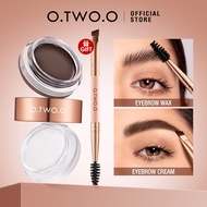 O.TWO.O 2 In 1 Eyebrow Cream & Bow Wax With Brush Krim Kening & Bow Wax Dengan Berus 3 Warna