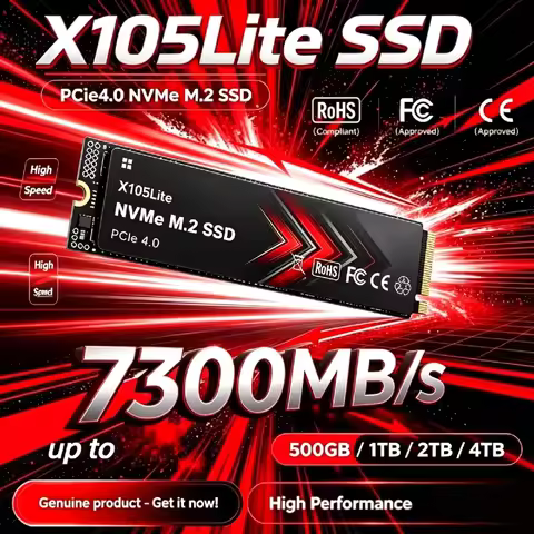 X105Lite NVMe SSD 500GB 1TB 2TB M.2 2280 PCIe 4.0x4 Internal Hard Disk for Gaming Laptop Desktop Pro