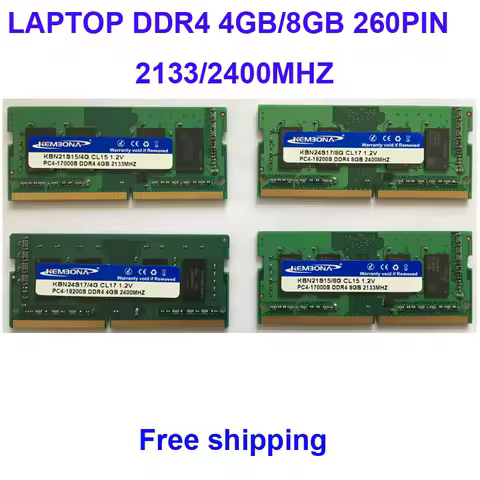 Kembona Laptop DDR4 4GB 8GB 16GB 4G 8G 16G RAM Memory 2133mhz 2400mhz 2666mhz 3200mhz Memoria 260-pi