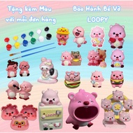 Colored plaster statue of Loopy, Loopy Open Beak, Loopy Rocking (Free color)