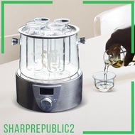 [Sharprepublic2] Sake Pot Set Sake Tank Sake Cups Transparent for Hotel Home Housewarming