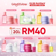 Glad2Glow 3 In 1 Skincare Set With Serum+Moisturizer+Toner Glowing Acne Repair Retinol Brightening