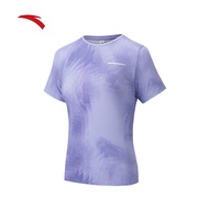 ANTA Women Short Sleeves Tee Racing 1625B5108-2 -Twilight Purple/Full-over print (Baju Sukan Perempu