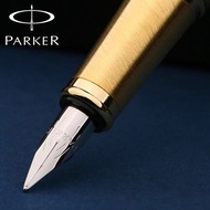 {UU61} Parker IM Classic Golden Fountian Pen Gold Trim with Ink Absorber Coverter 0.5mm Fine Point