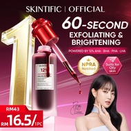 SKINTIFIC 12%AHA BHA PHA LHA Intensive Peeling Solution Serum muka Whitening Essence Brightening Dar