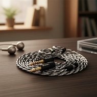 KBEAR P34 5N2  KBEAR P34 Kabel 2-Pin 2-Jalur Bersalut Perak 5N untuk IEM