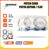 WHITE FLAT CORD PATCH | FLAT TYPE WHITE COLOR | FLAT PATCHCORE CABLE MINIMUM LOSS | BEST QUALITY