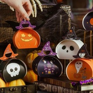 Halloween Ghost Candy Snack Box Happy Halloween Decoration for Kids Biscuit Cookies Gift Box Hallowe