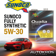 SUNOCO น้ำมันเครื่องสังเคราะห์แท้ 100% 5W30 / 5W40 สำหรับเครื่องยนต์เบนซิน ขนาด 4 ลิตร
