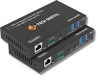 J-Tech Digital USB 3.2 Extender Over CAT6A Ethernet Cable 328ft, Features USB-C Input USB-C and USB-