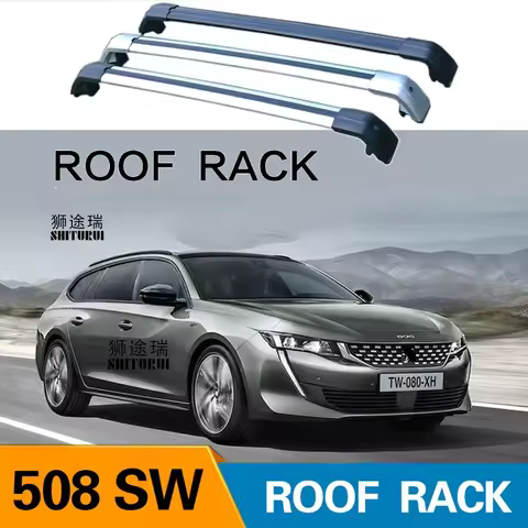 2Pcs Roof bars For PEUGEOT 508 SW, 5-dr Estate, 2019 2020 2021 Aluminum Alloy Side Bars Cross Rails 