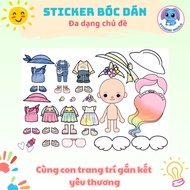 (98B)Aside Sticker set of peel-and-stick toys; tear-and-stick books help children practice fine skil