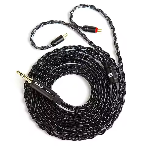 KBEAR ST12 iem cable 2pin Earphone cable 4N 3.5MM MMCX/2PIN-S/2PIN-C 1.2M Upgrade Copper Connector