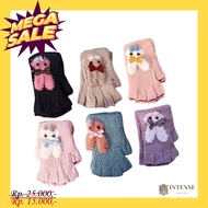 Korean RABBIT GLOVES 1/ 2 Fingers A19043 / GLOVES (6957348451435)