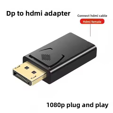 DP To HDMI Adapter DisplayPort To HDMI High-Definition Video Converter with 4K60Hz/4K30Hz/1080P Mult