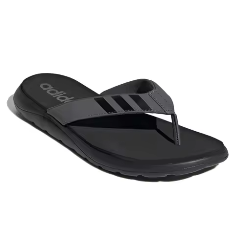 Adidas Comfort Flip-Flops Men's and Women's Outdoor Sandals, Casual, Popular Sneakers, Black, FY8654