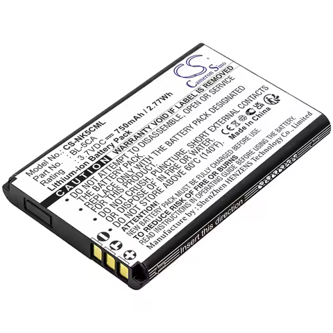 Battery BL-5C For Nokia C2-02, C2-03, C2-07,2700,2730,1100,1101,1110,1255,1600,2118,2270,2280,2285,2