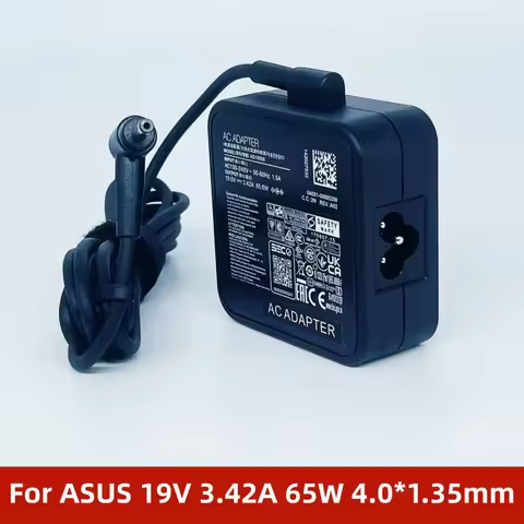 65W 19V 3.42A Laptop Power Adapter Charger For Asus Vivobook 14 15 17, Flip 14 15, S13 S14 S15, Go 1