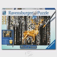 【德國Ravensburger拼圖】手繪金漆-樺樹林小鹿-1200片