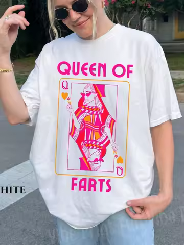Funny Joke Queen Comfortable T-Shirt Fart Exchange Prank Gift for Her, Inappropriate Embarrassing Sh