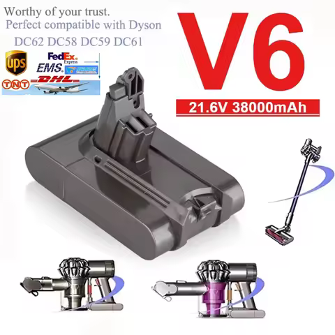 for Dyson V6 100% Original 21.6V 38000mAh Li-ion Battery DC58 DC59 DC62 DC74 SV09 SV07 SV03 965874-0