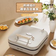 電餅鐺qq聯名多功能不沾家用煎烤烙雙面加熱爐加大加深電烤盤
