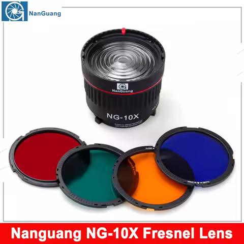 Nanguang NG 10X Fresnel Focusing Lens for LED Flash Studio Light Focus Lens Bowen Mount for Flash& L
