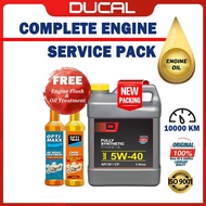 DUCAL FULLY SYNTHETIC Engine Oil 5W40 API SP/CF 4 Litres (FREE Engine Flush & Oil Treatment) 5W40 4L